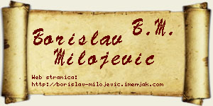 Borislav Milojević vizit kartica